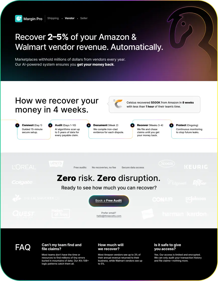 Vendor recovery resource