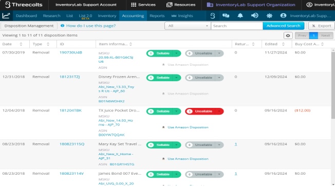 InventoryLab Accounting dashboard mobile screenshot