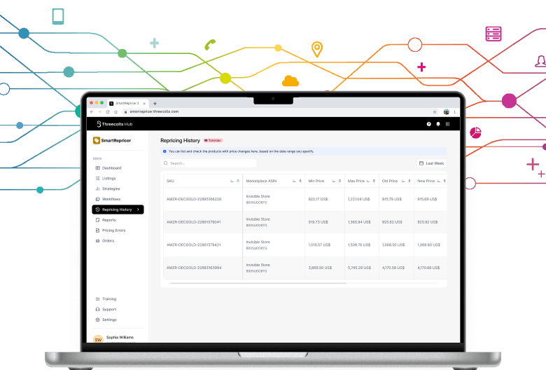 SmartRepricer mobile profit strategy view